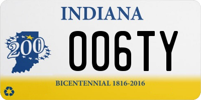 IN license plate 006TY