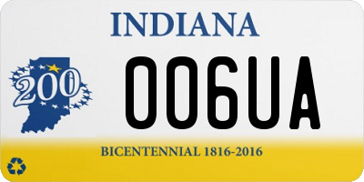 IN license plate 006UA