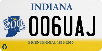 IN license plate 006UAJ