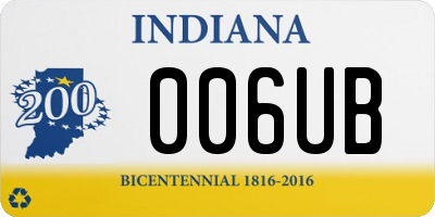 IN license plate 006UB