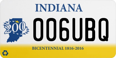 IN license plate 006UBQ
