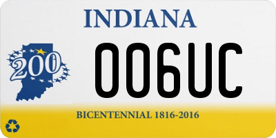 IN license plate 006UC