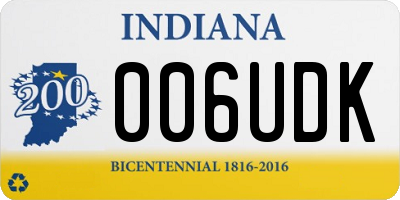 IN license plate 006UDK