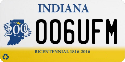 IN license plate 006UFM