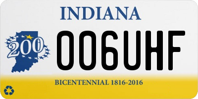 IN license plate 006UHF