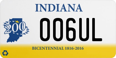 IN license plate 006UL