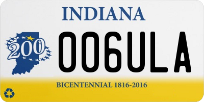 IN license plate 006ULA
