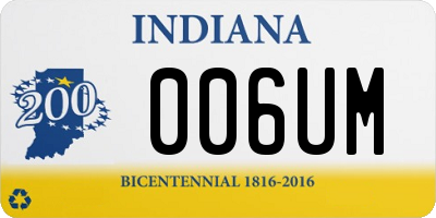 IN license plate 006UM