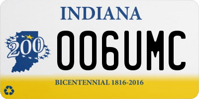 IN license plate 006UMC