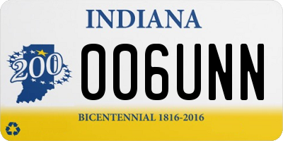 IN license plate 006UNN