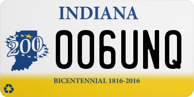 IN license plate 006UNQ