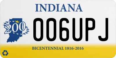 IN license plate 006UPJ