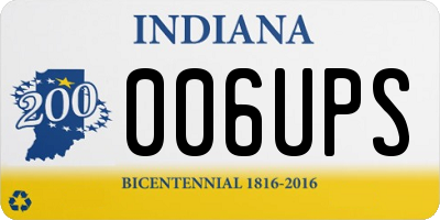 IN license plate 006UPS