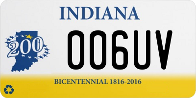 IN license plate 006UV