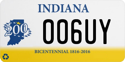 IN license plate 006UY