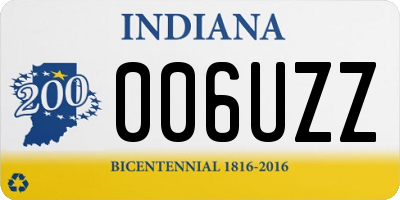 IN license plate 006UZZ
