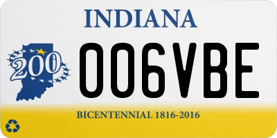 IN license plate 006VBE