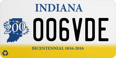 IN license plate 006VDE
