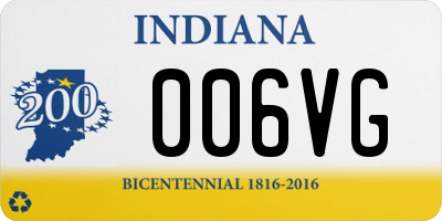 IN license plate 006VG