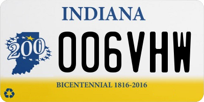 IN license plate 006VHW