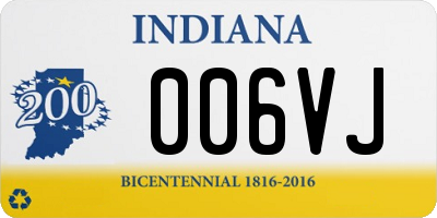 IN license plate 006VJ