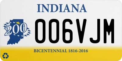 IN license plate 006VJM