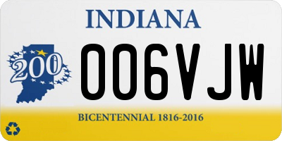 IN license plate 006VJW