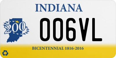 IN license plate 006VL