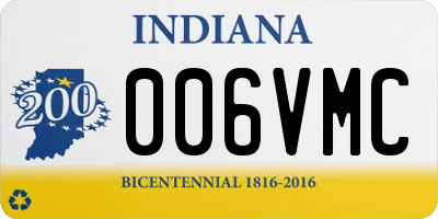 IN license plate 006VMC