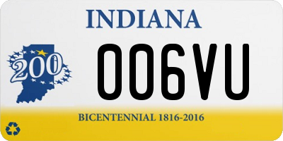 IN license plate 006VU