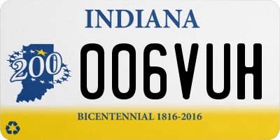 IN license plate 006VUH