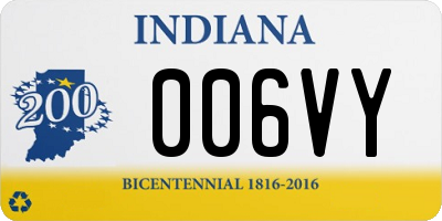 IN license plate 006VY