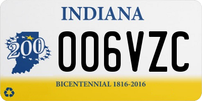 IN license plate 006VZC