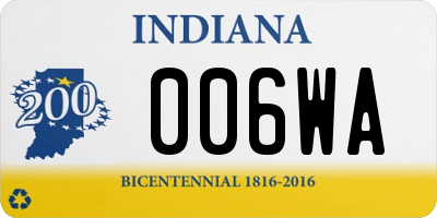 IN license plate 006WA