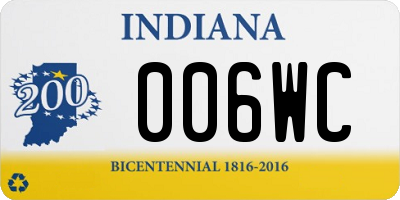 IN license plate 006WC