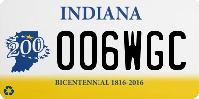 IN license plate 006WGC