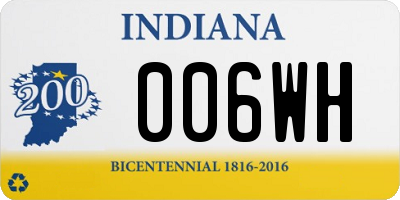 IN license plate 006WH