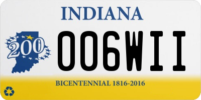 IN license plate 006WII