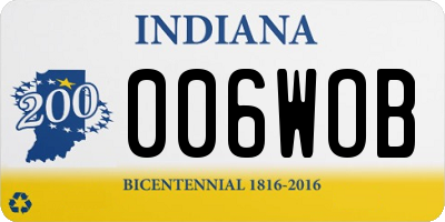 IN license plate 006WOB