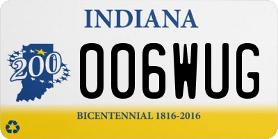 IN license plate 006WUG