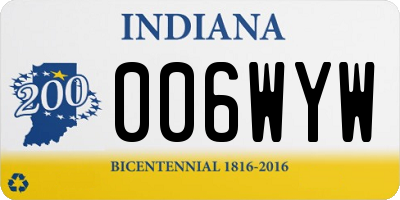 IN license plate 006WYW