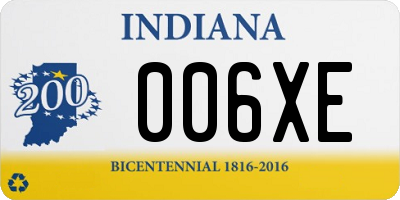 IN license plate 006XE