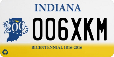 IN license plate 006XKM