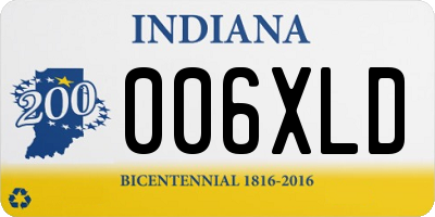 IN license plate 006XLD