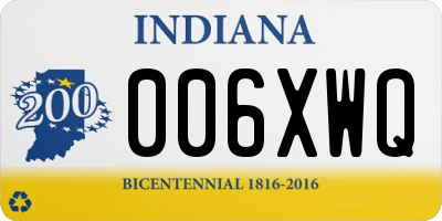 IN license plate 006XWQ