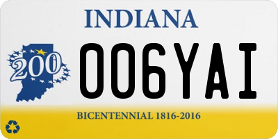 IN license plate 006YAI