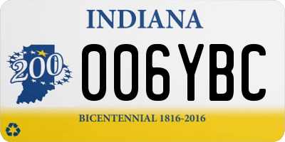 IN license plate 006YBC