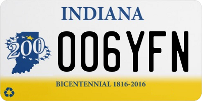 IN license plate 006YFN