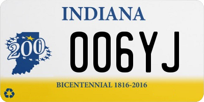 IN license plate 006YJ