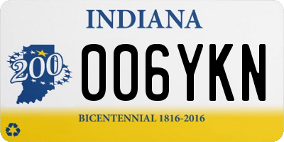 IN license plate 006YKN